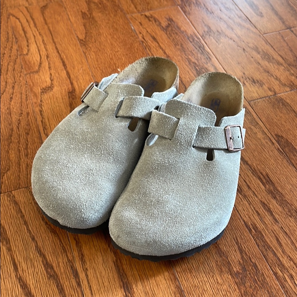 Birkenstock Boston Soft Footbed Wide Taupe